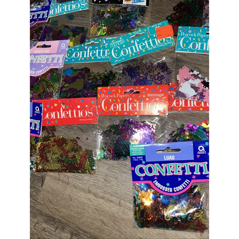 HUGE 32 PACK LOT Amscan Embossed Confetti, New‎ Sealed